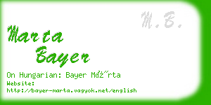 marta bayer business card